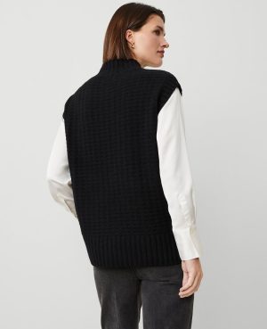 Cashmere Geo Stitch Vest