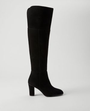 Over The Knee Suede Block Heel Boot