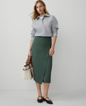 Weekend Collection Effortless Midi Wrap Skirt