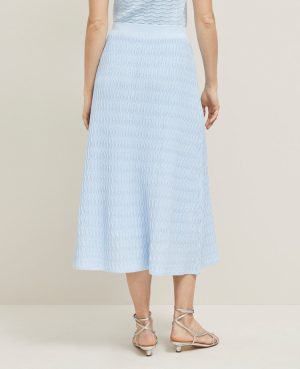 Wavy Stitch Midi Skirt