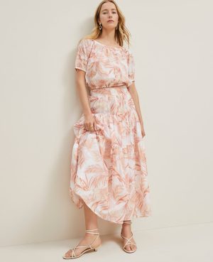 Floral Tiered Full Skirt