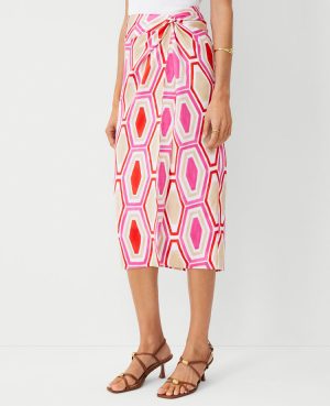Geo Knot Wrap Pencil Skirt