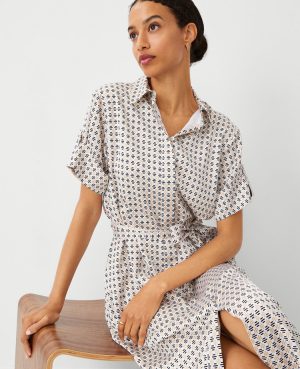 Petite Geo Midi Shift Dress