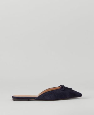 Quilted Suede Slides