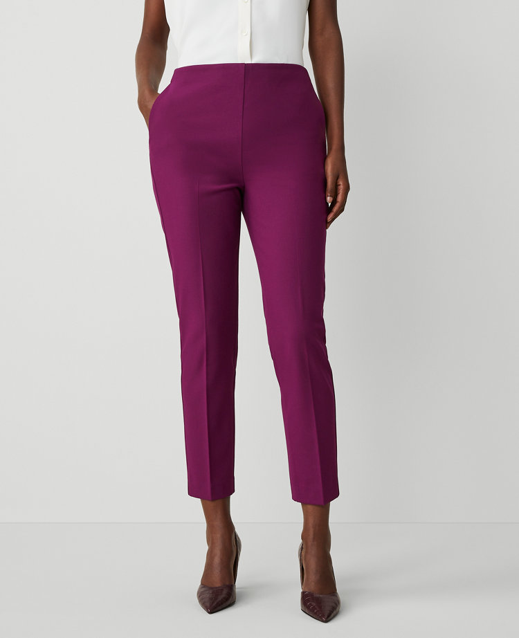 The Petite High Rise Size Zip Ankle Pant in Bi-Stretch - Curvy Fit