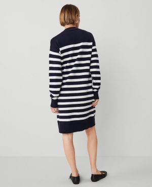 Petite Weekend Collection Striped Sweater Dress