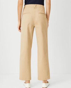 Petite Seamed Straight Ankle Pant