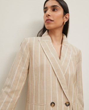 The Double Breasted Blazer in Pinstripe