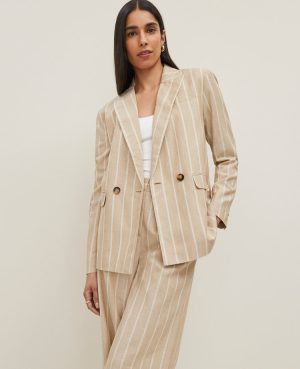 The Double Breasted Blazer in Pinstripe