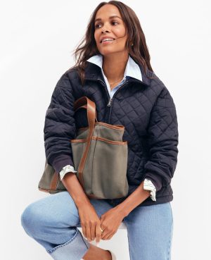 Petite Weekend Collection Quilted Bomber Jacket