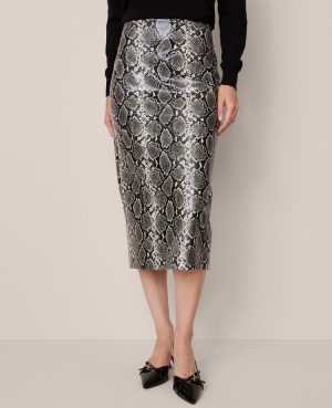 Snake Print Pencil Skirt