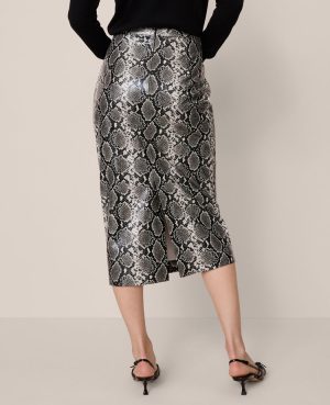 Snake Print Pencil Skirt
