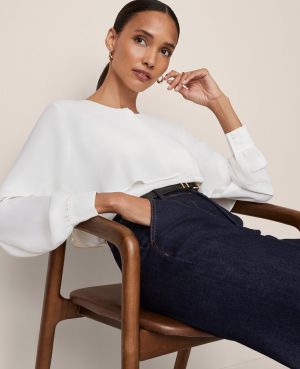 Capelet Overlay Blouse