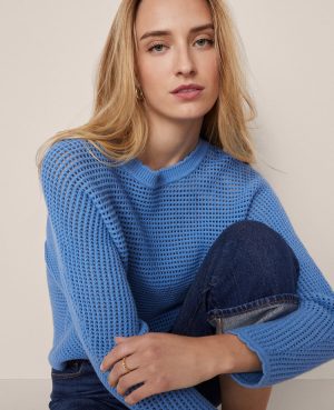 Weekend Collection Open Stitch Scalloped Sweater