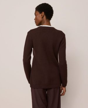 Curved Hem Longline Cardigan