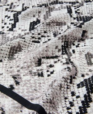 Snake Print Triangle Silk Scarf