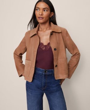 Studio Collection Suede Collared Jacket