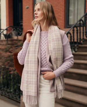 Petite Weekend Collection Popcorn-Stitch Cable Sweater