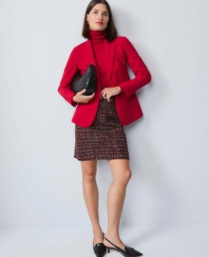 Sequin Tweed A-Line Skirt