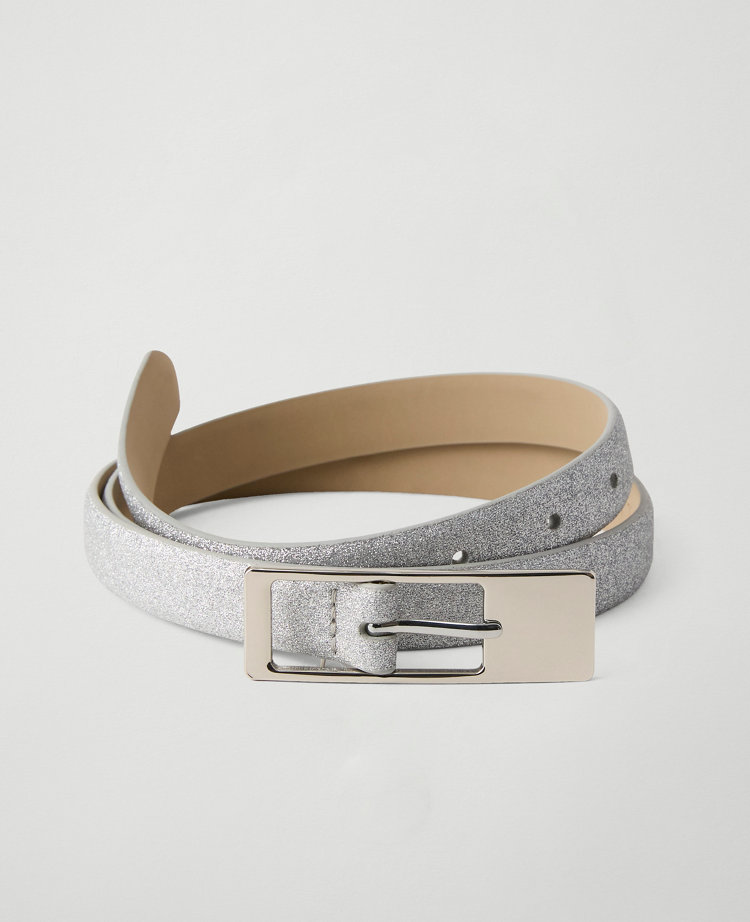 Glitter Rectangle Buckle Belt