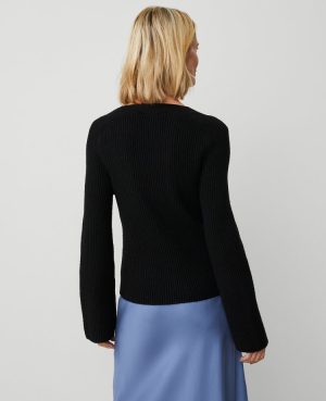 Petite Ribbed Scoop Neck Sweater
