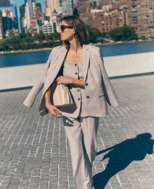 The Petite Greenwich Blazer in Plaid