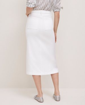 Petite Weekend Collection Denim Midi Skirt