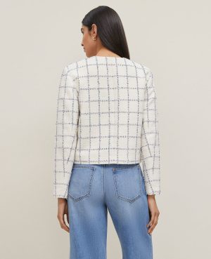 Petite Tweed Crew Neck Jacket