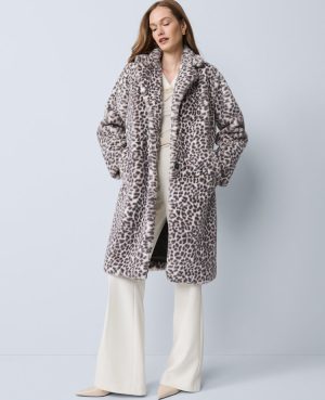 Animal Print Faux Fur Coat