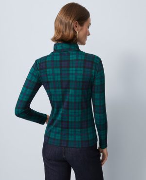 Plaid Turtleneck Top