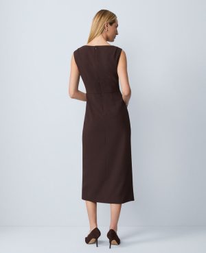 Wrap Effect Sheath in Fluid Crepe