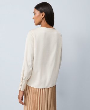 Satin Boat Neck Popover