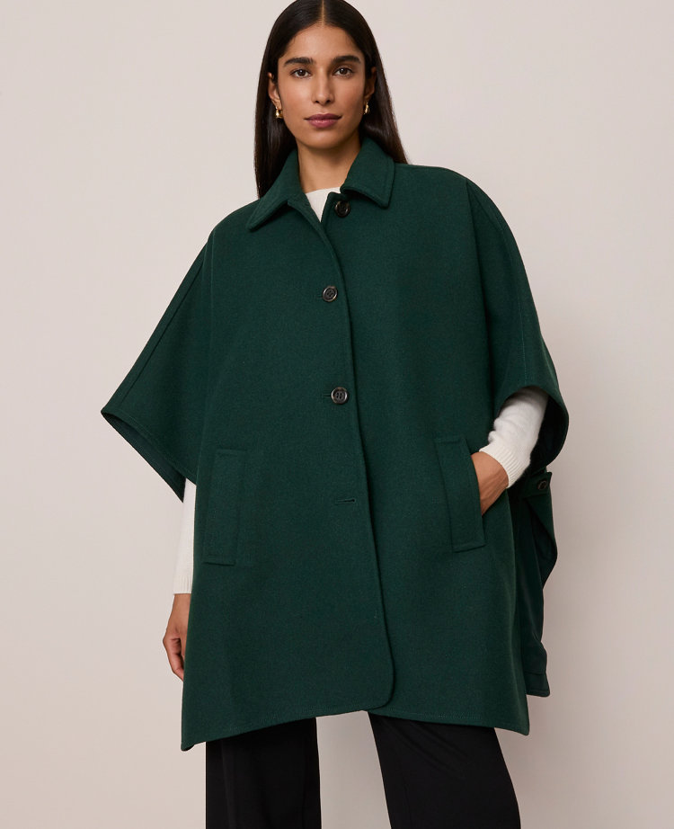 Buttoned Trench Cape