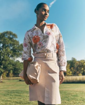 Petite Belted Utility Skirt