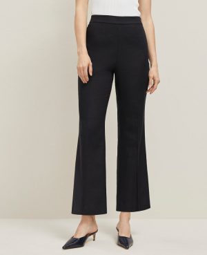 The Petite Flare Ankle Pant in Linen Blend