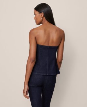 Strapless Denim Vest