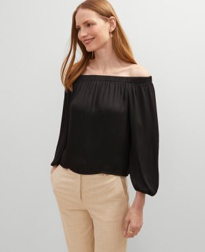 Petite Gathered Off The Shoulder Top