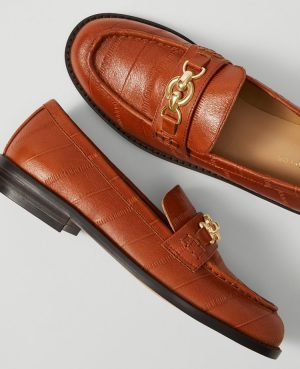 Weekend Collection Horsebit Leather Loafers
