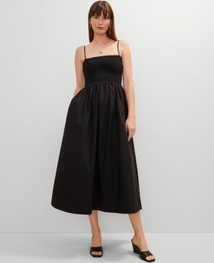 Smocked Maxi Flare Dress