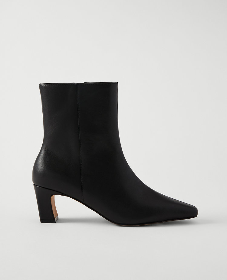 Leather Skinny Heel Bootie