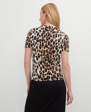 Petite Animal Print Sweater Tee
