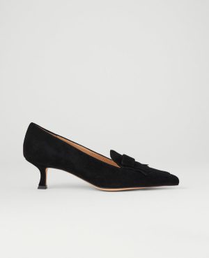 Suede Tapered Heel Kiltie Pump