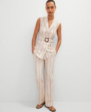 The Petite Jayne Trouser in Pinstripe