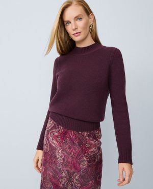 Cashmere Mock Neck Sweater