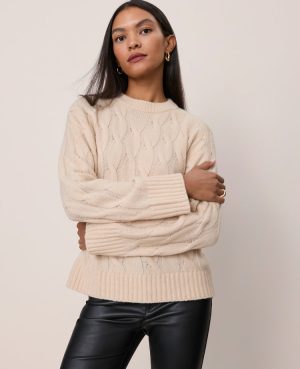 Cable Crew Neck Sweater