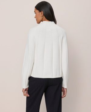 Contrast Stitch Turtleneck Sweater