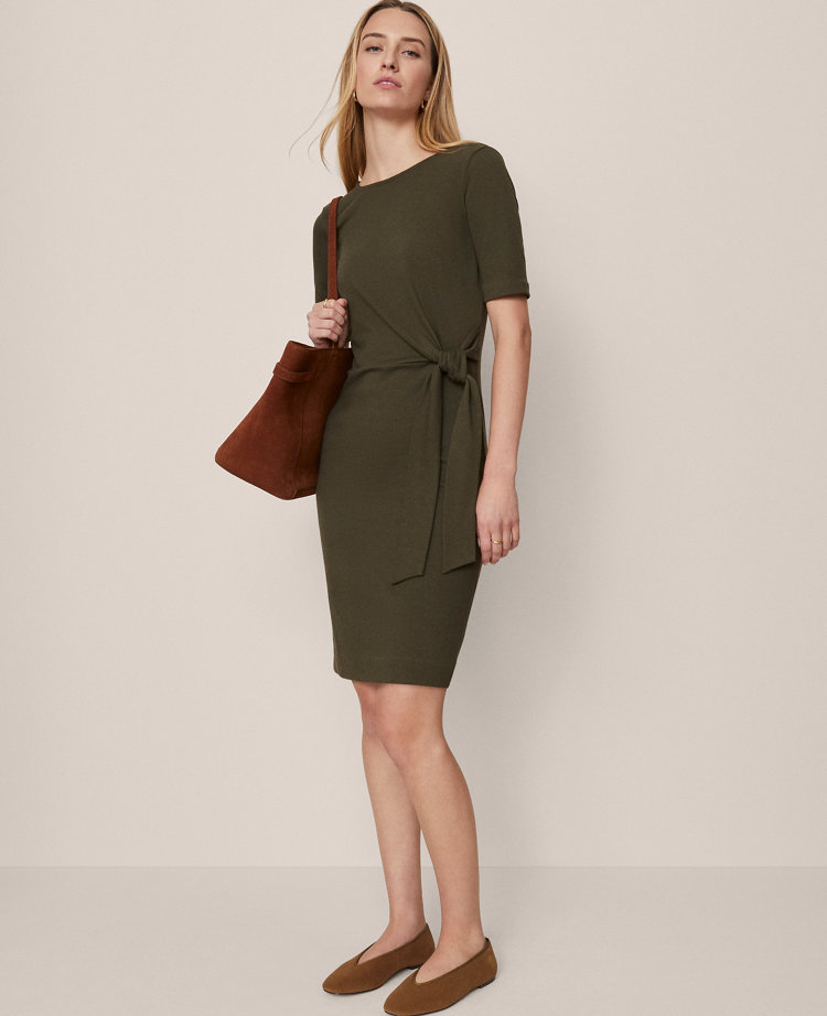 Petite Weekend Collection Tie Waist Shift Dress