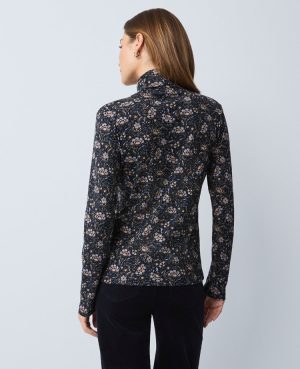 Weekend Collection Floral Turtleneck Top