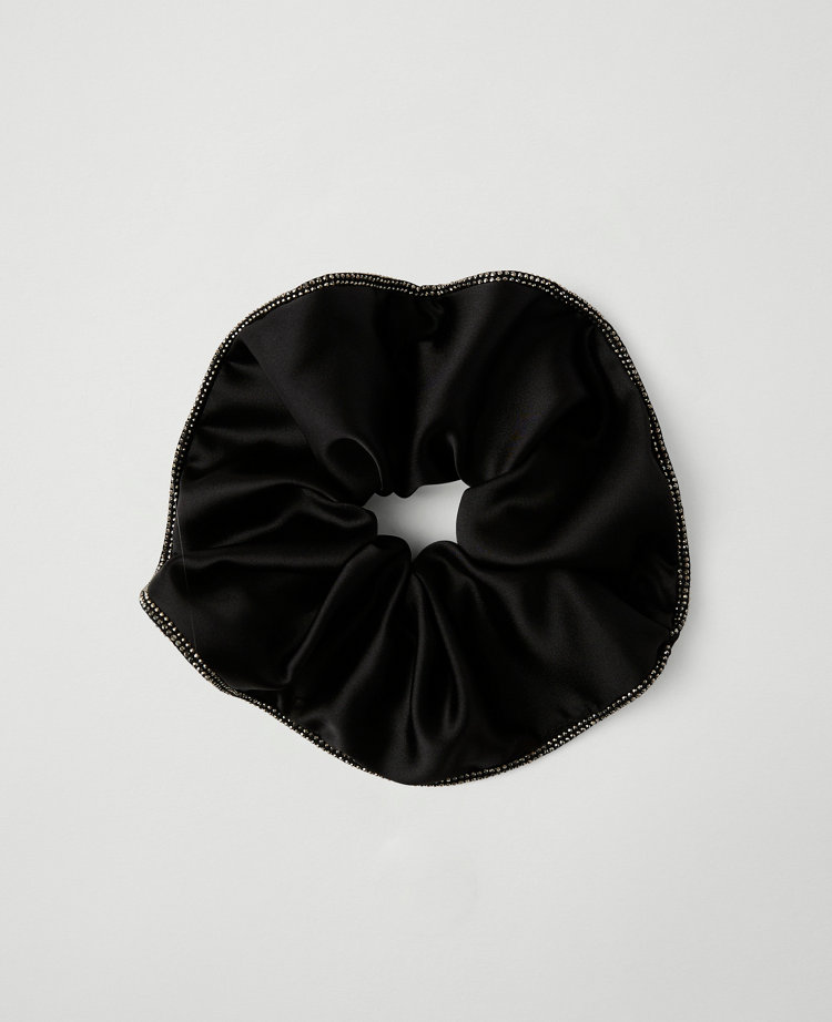 Crystal Trim Oversized Scrunchie