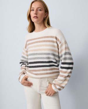 Weekend Collection Striped Raglan Sweater